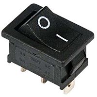 Выключатель клавишный 250В 6А (3с) ON-ON черн. Mini (RWB-202; SC-768) | Код. 36-2130 | Rexant